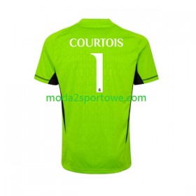 Koszulka Real Madryt Thibaut Courtois 1 Bramkarska Domowe Stroje Piłkarskie 2023/24 Krótki Rękaw